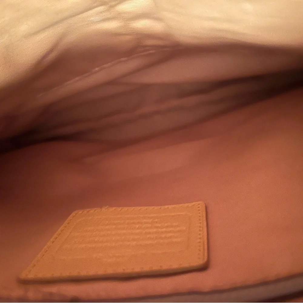Coach Beige and Yellow Crossbody Bag - Picture 4 of 5